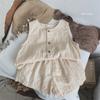 Conjunto de Dos Piezas de Verano para Niños y Niñas, Chaleco a Cuadros Moderno y Shorts Trendy