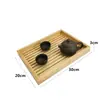 Bandeja de Té Japonesa Moderna Simple Bandeja de Té Cuadrada de Madera Bandeja Drenante Pequeña para el Hogar Bandeja de Madera para Bocadillos y Pasteles