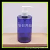 Frasco Bomba de Loção Azul 300ml Bomba de Rosca Frasco Curto 300ml Frasco para Essência Líquido para Lavar e Proteger Frasco de Pressão