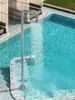 Fashishuo Conjunto de Chuveiro de Piso para Piscina Externa em Aço Inoxidável Coluna Suporte Chuveiro de Banheiro Praia
