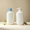 Botella de Plástico PE con Dispensador para Gel de Manos de 500 ml, Botella para Gel de Ducha y Champú, Botella de Artículos de Tocador de Hotel de Gama Alta