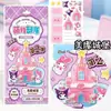 Nuevas pegatinas luminosas Sanrio Jenga 3D en relieve para decoración de escenas, pegatinas decorativas de dibujos animados de cristal tridimensional para cuadernos