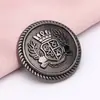 Botones de metal de moda con forma de espiga para trajes, abrigos y gabardinas, botones decorativos de estilo británico, botones redondos vintage