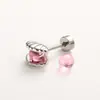 Pendientes Transfronterizos de Acero de Titanio 316 Serie Rosa Pendientes de Mariposa Cereza Lindos Dulces Moda Joyería para Perforaciones