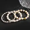 Pulsera Abierta de Perlas con Incrustaciones de Diamantes Estilo Retro Francés Simple Moda Pulsera de Lujo Ligero Pulsera de Alto Grado con Temperamento para Mujeres