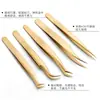 Fabricante Pinzas Curvadoras de Pestañas de Acero Inoxidable Pinza de Pluma Dorada Pinza de Delfín Pinzas Olecranon Pinzas de Floración Herramienta para Colocar Pestañas Postizas
