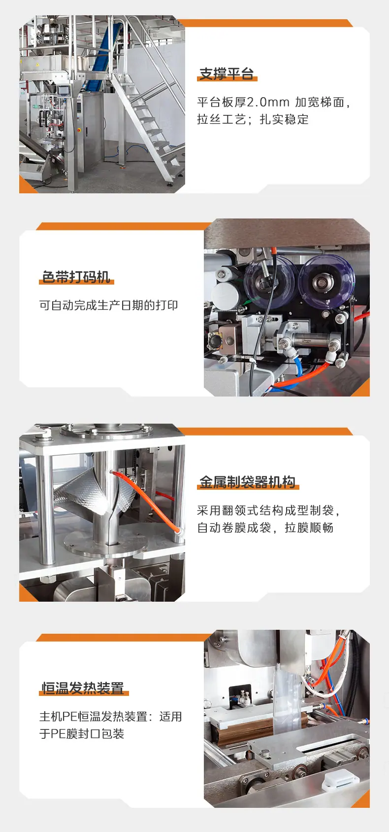 LD-420A背封立式机+10头0.5L组合称+Z型提升机+