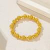 Pulsera Bordada con Abalorio de la Fortuna Calado Estilo Chino Tradicional, Mismo Estilo que las Pulseras de Joyerías Doradas, Siguiendo la Tendencia de Joyería Personalizada para Mujer