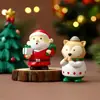 Decoraciones Navideñas Muñeco de Nieve Mini Adornos de Resina Arreglo de Ambiente Regalos de Navidad para Niños