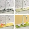 Tapete à Prova de Salpicos e Pingos para Torneira Estilo Botão Atualizado Tapete de Silicone para Armazenamento na Pia da Cozinha Estação de Lavagem das Mãos Tapete à Prova de Vazamentos Antiderrapante