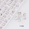 Dongzhou [Cubos Pequeños de Azúcar de Hielo 4*6] Cubos Pequeños de Azúcar Exquisitos y Brillantes con Corte de Flor de Hielo en Múltiples Colores, Perfectos para Combinar con Decoraciones de Uñas