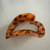 Pinza para el Cabello de Leopardo New Retro Transfronteriza de Gama Alta Pinzas Grandes para el Cabello Europeas y Americanas Pinza de Tiburón Pinza para el Cabello en la Parte Posterior de la Cabeza