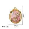 Colgante de Pintura al Óleo Jardín de Monet Estilo Chino Nuevo Colgante de Collar de Esmalte y Perla Flor Pájaro Accesorios de Joyería DIY
