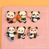 Accesorios Lindos de Panda Deportivo de Resina DIY Pegamento Cremoso Pinza para el Cabello Funda de Teléfono Adornos Accesorios Imán para Refrigerador Venta al por Mayor