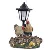 Luz Solar para Exteriores Feliz Gallo Transfronteriza Estatua Adorno Luz Decorativa para Hogar Exterior Patio Camino Césped