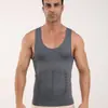 Venda Quente Transfronteiriça Colete Modelador Masculino de Compressão Justa Estilo Colete Compressão Abdominal Alta Elasticidade Emagrecimento Respirável Roupa Íntima Esportiva