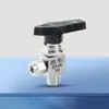 Válvula de Bola de Ángulo de Acero Inoxidable 304/316L con Conexión Rápida Macho Rosca RC1/4-6*4 Estilo Americano Panel ZG1/4-6*4