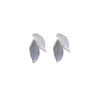 Pendientes elegantes y frescos de dos hojas con aguja de plata 925, estilo francés, ligeros, de lujo, de estilo retro para mujer.