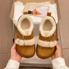 Novedades de Invierno 2026: Zapatos de Algodón Estilo Birkenstock con Plataforma Versátil, Estilo Casual Retro para Mujer, Suela Gruesa, Forro de Felpa, con Cierre de Velcro