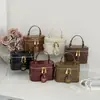 Bolsa de ombro quadrada pequena para mulheres, estilo coreano moderno, bolsa transversal para o dia a dia