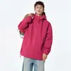 Chaqueta con Capucha de Color Sólido para Hombre Primavera y Otoño 2025 Nueva Marca de Moda Holgada Versátil Resistente al Viento Impermeable