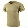 Camiseta Táctica de Manga Corta para Hombre Verano Exterior Alta Elasticidad Secado Rápido Cuello Redondo Fan Militar Uniforme de Entrenamiento Fitness