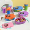 Marmita de Camada Dupla para Trabalhadores de Escritório, Meninas, Marmita de Micro-ondas com Múltiplos Compartimentos, Marmita Portátil com Tampa para Estudantes, Dividida em Compartimentos