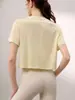 Top Deportivo de Tencel Fresco de Verano para Mujer, Holgado y Adelgazante, Cubre-Ropa Profesional para Fitness y Running, Ropa de Yoga Camiseta de Manga Corta