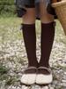 Medias de longitud media para niñas Conjunto de estilo Medias para bebé Medias hasta la rodilla para bebé Medias para niños Algodón peinado Medias apiladas
