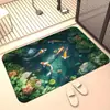 Tapete de Chão 3D Carpa Lama Diatomácea Amazon Temu Tapete de Banheiro Absorvente de Água Antiderrapante Tapete de Pé Resistente a Manchas Fácil de Cuidar Tapete de Porta