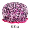 EM. Gorro de ducha de PEVA de doble capa de color, gorro acolchado impermeable, gorro de baño con estampado europeo y americano, artículos de tocador, venta al por mayor de Amazon