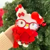 Nuevo Llavero de Peluche Original Hello Kitty Invierno Nuevo Conjunto Cálido Colgante de Bolsa de Regalo Gato Kt