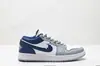 Zapatos Unisex Originales Putian Aj1 Blanco-Gris, Zapatos para Hombre Azul Universitario, Tenis Deportivos Casuales de Caña Baja para Pareja, Zapatos de Seguridad
