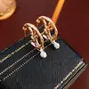 Pendientes de Flor de Diamante y Perla con Aguja de Plata Vintage Medieval Pendientes Estilo Palacio Retro Lujo Accesible Pendientes de Gama Alta