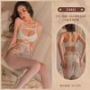 Tamanho plus passion conjunto de três peças estilo peito pequeno renda sino lingerie sexy renda sexy tentação renda pura F58