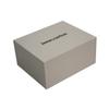 Caja de zapatos para hombres y mujeres con tapa de papel duro con logotipo dorado, personalizada en fábrica