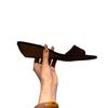 Chinelo de Salto Anabela Novo de Primavera e Verão para Mulheres Estilo Coreano Férias na Praia Chinelos de Salto Médio Chinelos para Uso Externo para Mulheres