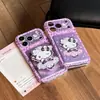 Capa de gato KT com estampa de leopardo adequada para iPhone 18 Pro Max, fofa para Apple 17, personalizada para 16, moderna para 15