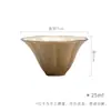 Taza de Té de Cerámica Gruesa Estilo Japonés Dinastías Tang y Song con Borde Floral, Juego de Té Kung Fu, Taza de Té de Arcilla Estilo Antiguo Cerámica Taza de Té Doméstica, Taza Individual con Borde Floral, Taza Pequeña