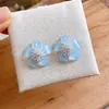 Colgante de Zirconia con Lazo Aguja de Plata Pendientes Sencillos de Moda Pendientes de Lujo Ligero de Gama Alta Pendientes de Estilo Fresco Artístico para Mujer