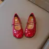 Zapatos de piel tipo Mary Jane para niña, estilo coreano, sin cordones, 2026 primavera y otoño, nuevos, suela suave, con lazo, zapatos de ballet tipo princesa