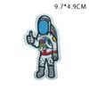 Calcomanías de tela bordadas de astronauta de dibujos animados Comercio exterior transfronterizo para accesorios de ropa infantil Agujeros con adhesivo Calcomanías de parche DIY
