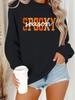 Europa e Estados Unidos transfronteiriço outono e inverno feminino casual manga comprida em torno do pescoço SPOOKY impresso pulôver camisola camisola atacado