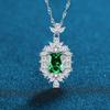 E-commerce venda direta S925 prata esterlina avó pombo vermelho rosa gema colar moda feminina high-end atmosfera pingente de prata ornamentos