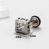 Novos brincos de piercing masculinos em aço inoxidável com zircônia incrustada, personalidade, tendência da moda, brincos masculinos retrô, único