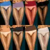 Meias Vermelho Cereja Aurora 1200 Agulhas 360 Sem Costura Meias de Seda Feminina Plus Size Enxofre Prisma Claro Super Brilhante Brilho Oleoso Aurora Profundo