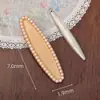 Brocado de Canción Bordado Teñido de Índigo Tela Base Estilo Chino Nuevo Clip de Borde de Perla Nuevo Clip Plano Base para Lazo de Pelo con Cubierta