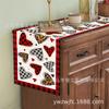 Amazon popular Día de San Valentín Día de la Madre Rojo amor camino de mesa decoración del hogar mesa ventas directas de fábrica