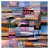 54 pegatinas de fotografía de amanecer y atardecer estilo simple para laptop, taza de agua, diario, pegatinas decorativas impermeables
