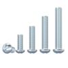 Parafuso de máquina de aço carbono galvanizado com cabeça chata e fenda cruzada, parafuso pequeno de cabeça redonda M3M4M5M6M8 * 6x10/12/16-70mm